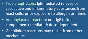 allergic reactions to gadolinium contrast