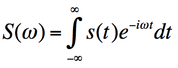 Fourier transform equation