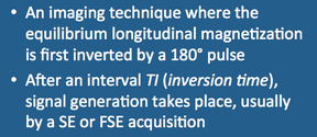 Inversion Recovery (IR) Sequence