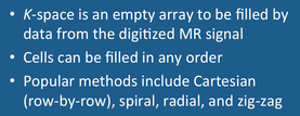 k-space trajectories