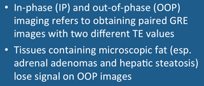 In-phase/Out-of-phase MRI