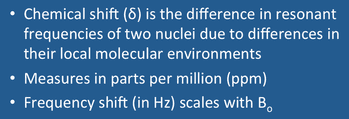 chemical shift, MRS