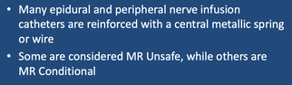 epidural catheters MR safety