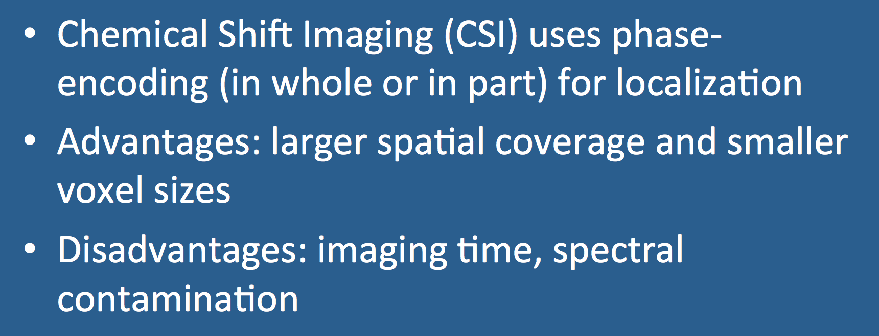 Chemical Shift Imaging